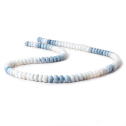 6-7.5mm Shaded Owyhee Denim Blue Opal Plain Rondelle Beads 18 inch 112 pieces (ONLINE ORDER ONLY)