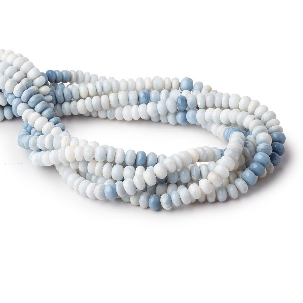 6-7.5mm Shaded Owyhee Denim Blue Opal Plain Rondelle Beads 18 inch 112 pieces (ONLINE ORDER ONLY)