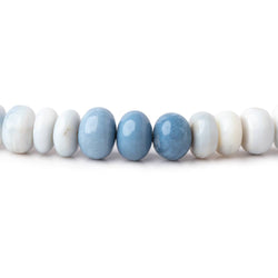 6-7.5mm Shaded Owyhee Denim Blue Opal Plain Rondelle Beads 18 inch 112 pieces (ONLINE ORDER ONLY)