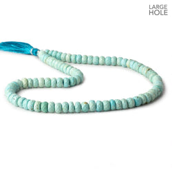 6-7.5mm Turquoise large hole faceted rondelle beads 16 inch 95 beads (ONLINE ORDER ONLY)