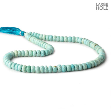 6-7.5mm Turquoise large hole faceted rondelle beads 16 inch 95 beads (ONLINE ORDER ONLY)