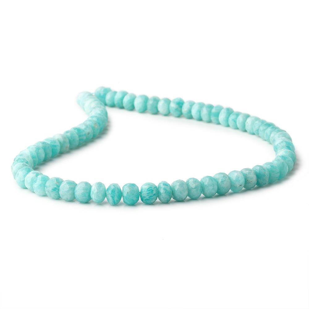 7-8mm Amazonite Faceted Rondelle Beads 14 inch 68 pieces (ONLINE ORDER ONLY)