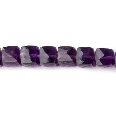 6-7mm Amethyst Faceted Cube Beads 8 inch 30 pieces (ONLINE ORDER ONLY)