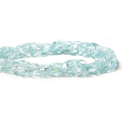 6-7mm Aquamarine Straight Drilled Plain Pear 14 inch 52 pieces (ONLINE ORDER ONLY)