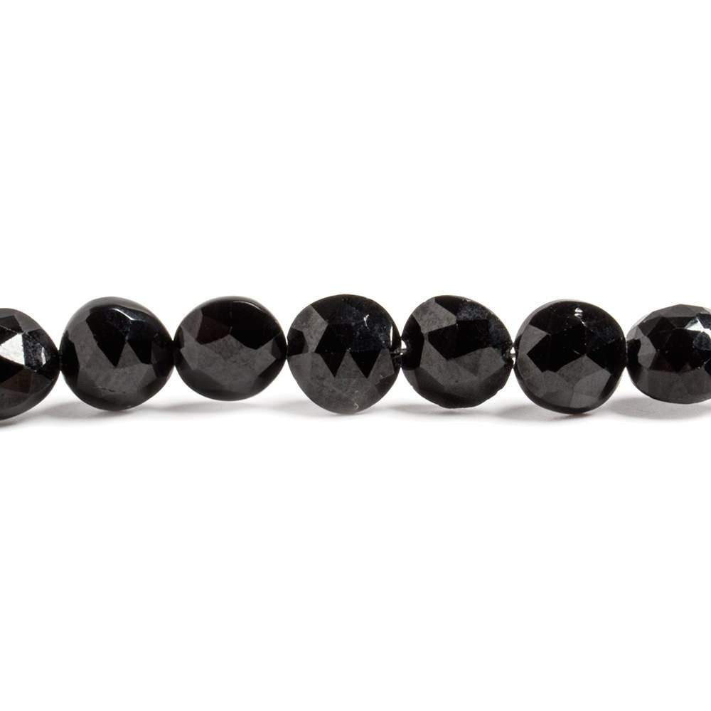 6-7mm Black Spinel Faceted Coin 8 Inch 30 pieces (ONLINE ORDER ONLY)