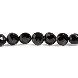 6-7mm Black Spinel Faceted Coin 8 Inch 30 pieces (ONLINE ORDER ONLY)