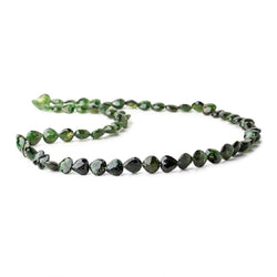 6-7mm Chrome Tourmaline Straight Drill Faceted Heart Beads 17 inch 56 pieces (ONLINE ORDER ONLY)