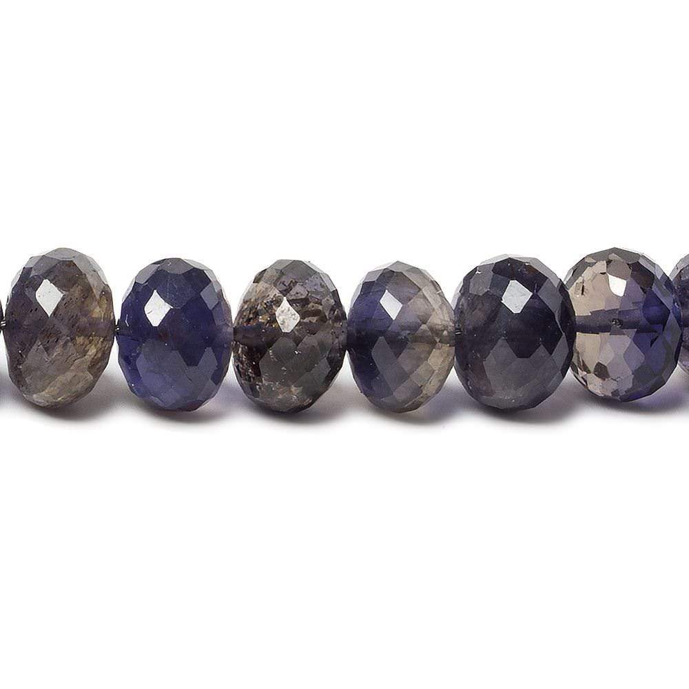 6-7mm Dark Iolite Micro-faceted rondelle beads 15 inch 79 pieces (ONLINE ORDER ONLY)