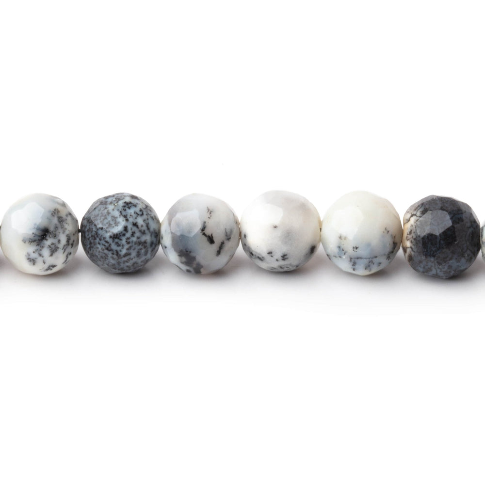 6-7mm Dendritic Opal Faceted Round Beads 8 inch 29 pieces (ONLINE ORDER ONLY)