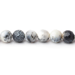 6-7mm Dendritic Opal Faceted Round Beads 8 inch 29 pieces (ONLINE ORDER ONLY)