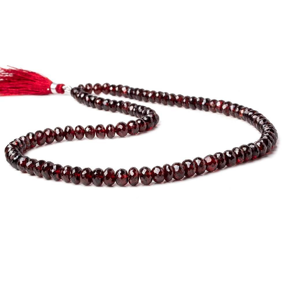 6-7mm Garnet Faceted Rondelle Beads 17 inch 105 pieces A (ONLINE ORDER ONLY)