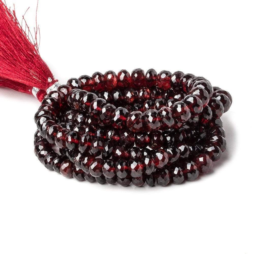 6-7mm Garnet Faceted Rondelle Beads 17 inch 105 pieces A (ONLINE ORDER ONLY)