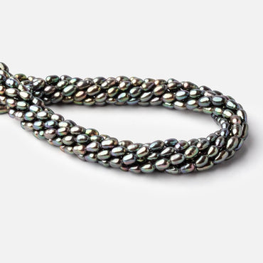 6-7mm Green Peacock Oval Freshwater Pearls 15.5 inch 53 pieces (ONLINE ORDER ONLY)