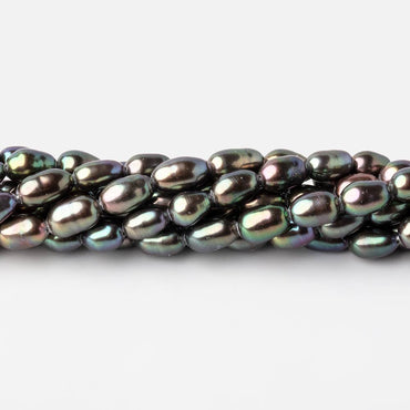 6-7mm Green Peacock Oval Freshwater Pearls 15.5 inch 53 pieces (ONLINE ORDER ONLY)