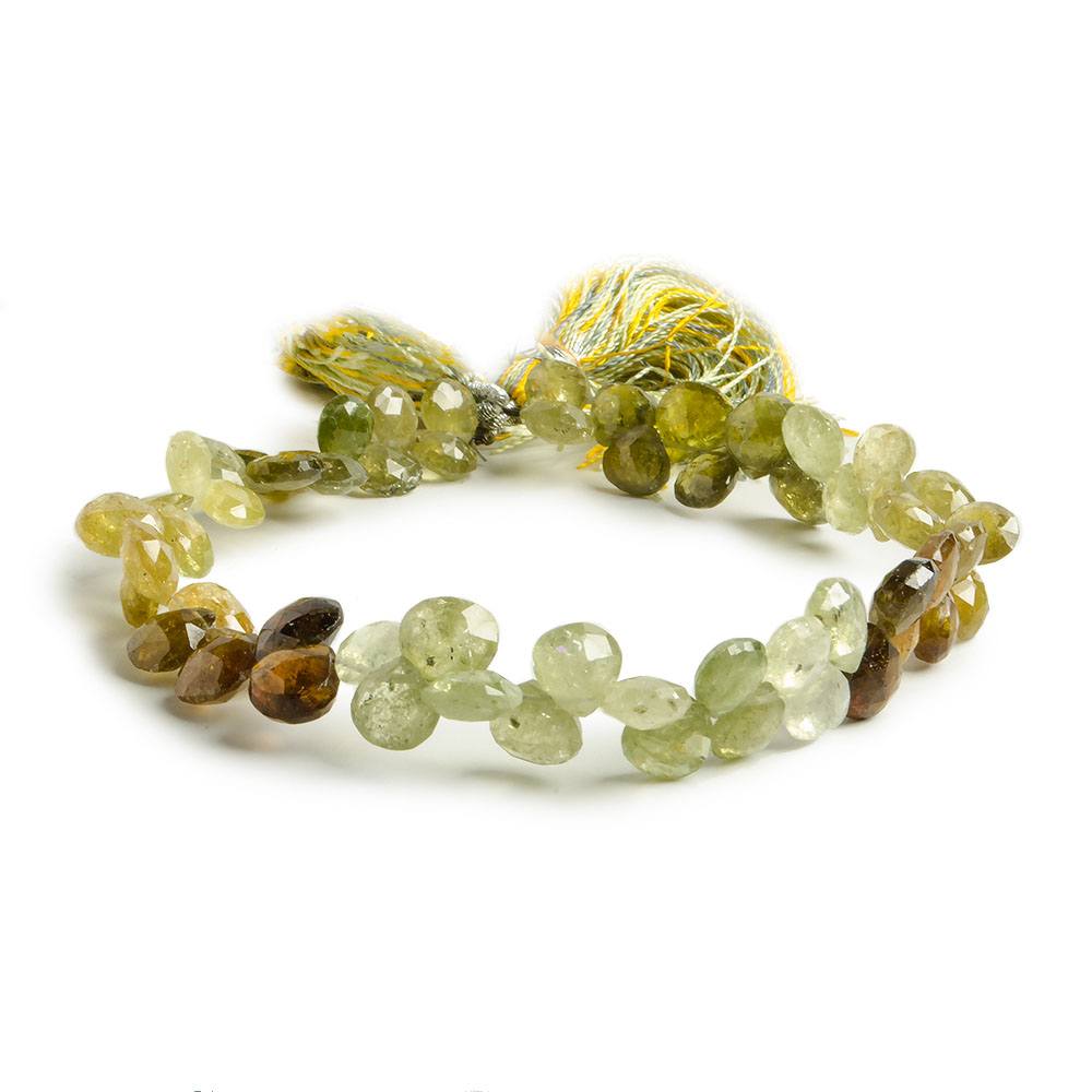 6-7mm Grossular Garnet Heart Briolette 8 Inch 58 Beads (ONLINE ORDER ONLY)