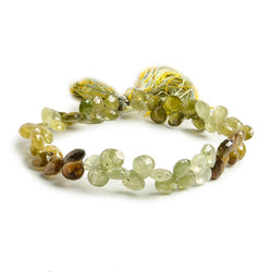 6-7mm Grossular Garnet Heart Briolette 8 Inch 58 Beads (ONLINE ORDER ONLY)