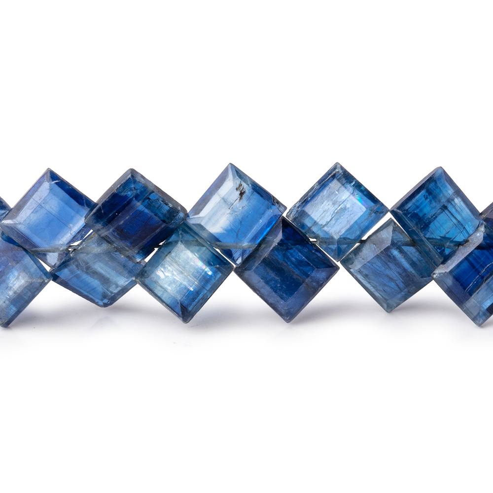 6-7mm Kyanite Bevel Cut Square Beads 7.5 inch 48 pieces (ONLINE ORDER ONLY)