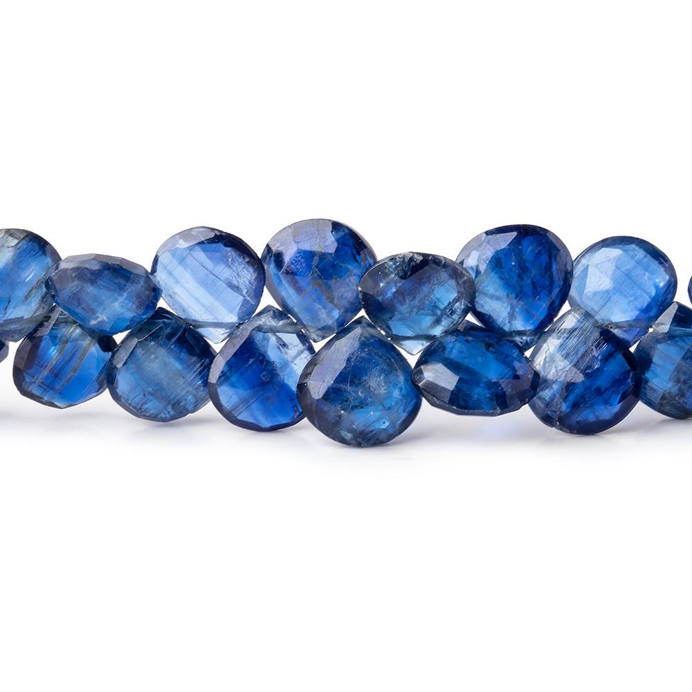 6-7mm Kyanite Faceted Heart Beads 7.5 inch 58 pieces AA (ONLINE ORDER ONLY)
