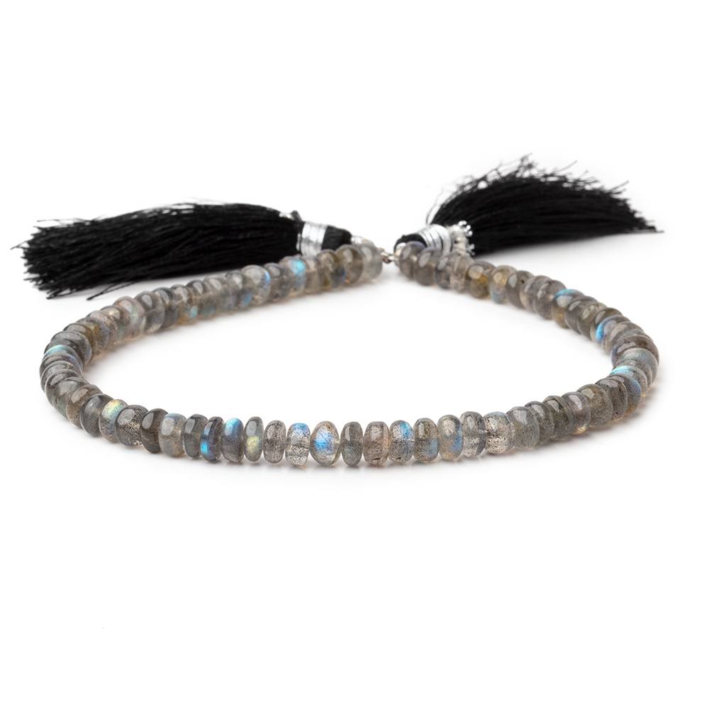6-7mm  Labradorite Plain Rondelle Beads 9.75 inch 69 pieces (ONLINE ORDER ONLY)