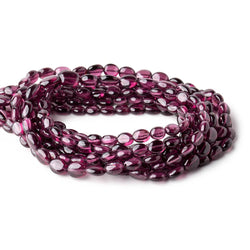 6-7mm Malaia Garnet Plain Oval Beads 16 inch 55 pieces AA (ONLINE ORDER ONLY)