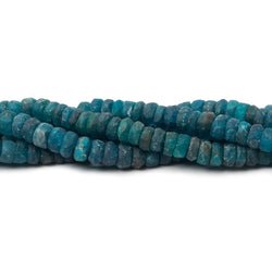 6-7mm Matte Neon Apatite 1mm drill hole faceted rondelle beads 8 inch 58 pcs (ONLINE ORDER ONLY)