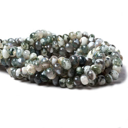 6 - 7mm Mossy Agate Plain Rondelle Beads 16 inch 77 pieces (ONLINE ORDER ONLY)