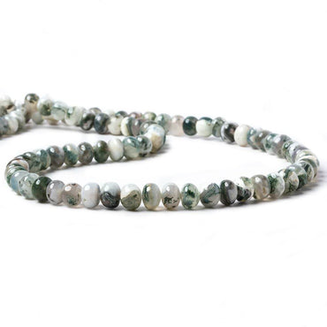 6 - 7mm Mossy Agate Plain Rondelle Beads 16 inch 77 pieces (ONLINE ORDER ONLY)