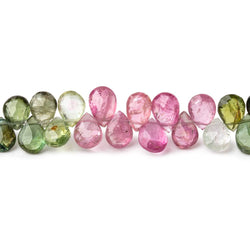 6-7mm Multi Color Tourmaline Faceted Pear Beads 8 inch 74 pieces (ONLINE ORDER ONLY)