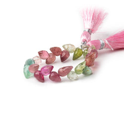 6-7mm Multi Color Tourmaline Shoulder Drill Tear Drop 4 inch 24 Beads AA (ONLINE ORDER ONLY)
