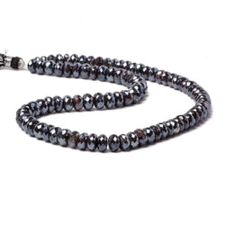 7.5-8.5mm Mystic Chocolate Moonstone faceted rondelle beads 15 inch 80 pieces (ONLINE ORDER ONLY)