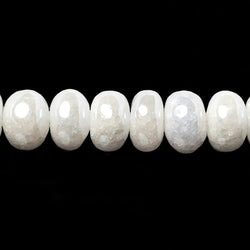 6-7mm Mystic Pearly White Quartz plain rondelle beads 15 inch 86 pieces (ONLINE ORDER ONLY)