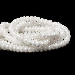 6-7mm Mystic Pearly White Quartz plain rondelle beads 15 inch 86 pieces (ONLINE ORDER ONLY)