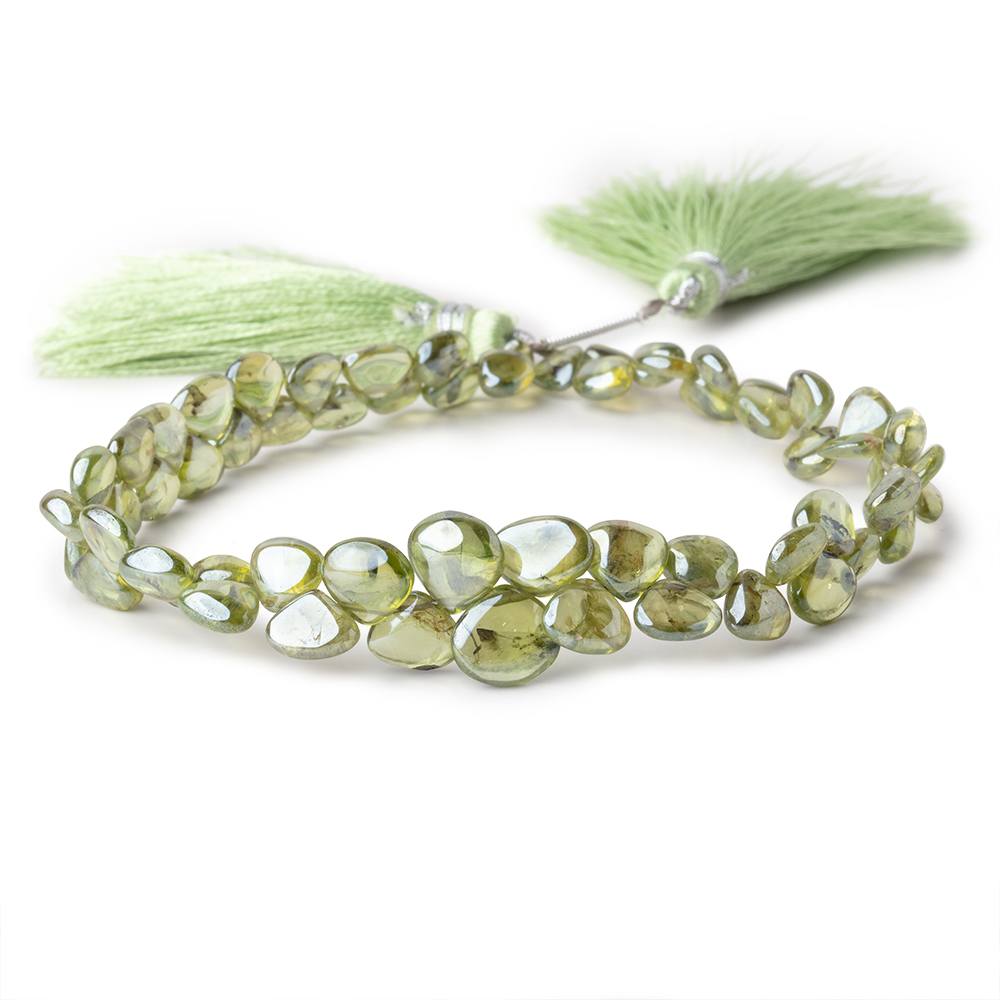 6-7mm Mystic Prehnite Plain Heart Beads 8 inch 58 pieces (ONLINE ORDER ONLY)