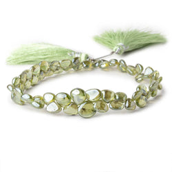 6-7mm Mystic Prehnite Plain Heart Beads 8 inch 58 pieces (ONLINE ORDER ONLY)