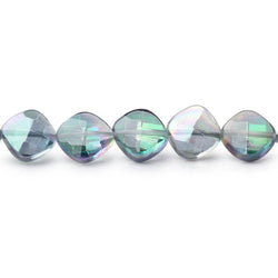 6-7mm Mystic White Topaz Faceted Pillow Beads 9 inch 30 pieces (ONLINE ORDER ONLY)