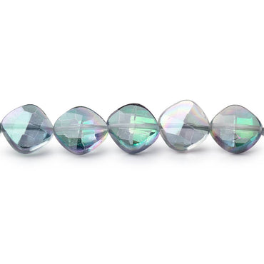 6-7mm Mystic White Topaz Faceted Pillow Beads 9 inch 30 pieces (ONLINE ORDER ONLY)