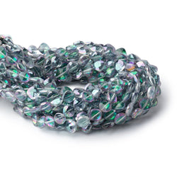 6-7mm Mystic White Topaz Faceted Pillow Beads 9 inch 30 pieces (ONLINE ORDER ONLY)