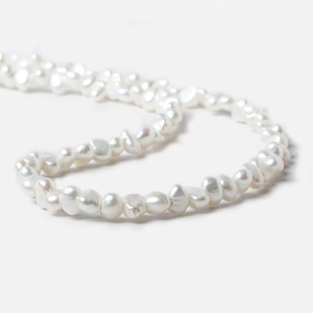 6-7mm Off White Baroque 2.5mm Large Hole Pearls 15 inch 85 pieces (ONLINE ORDER ONLY)