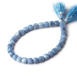 6-7mm Owyhee Denim Blue Opal Faceted Cube Beads 8 inch 29 pieces (ONLINE ORDER ONLY)