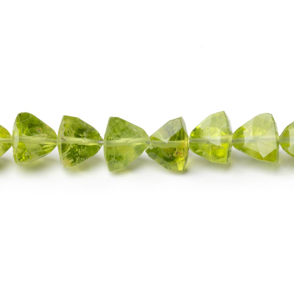 5.5-6mm Peridot Faceted Trillion Beads 16 inch 75 pieces AA (ONLINE ORDER ONLY)