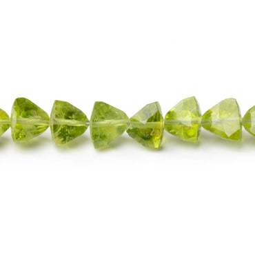 5.5-6mm Peridot Faceted Trillion Beads 16 inch 75 pieces AA (ONLINE ORDER ONLY)