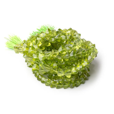 5.5-6mm Peridot Faceted Trillion Beads 16 inch 75 pieces AA (ONLINE ORDER ONLY)