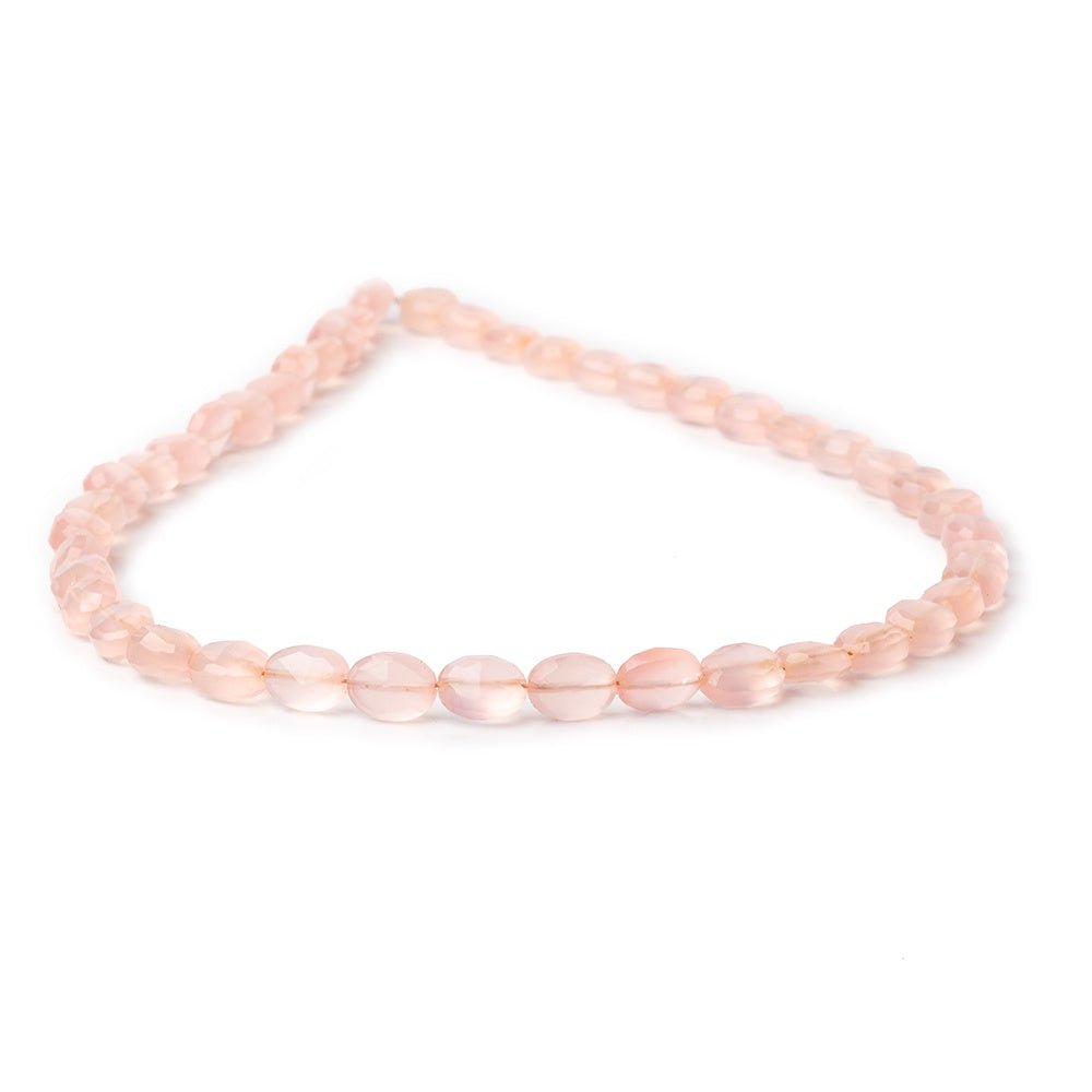 6-7mm Pink Chalcedony Faceted Oval Beads 12.5 inch 43 pieces (ONLINE ORDER ONLY)