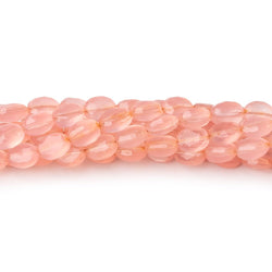 6-7mm Pink Chalcedony Faceted Oval Beads 12.5 inch 43 pieces (ONLINE ORDER ONLY)