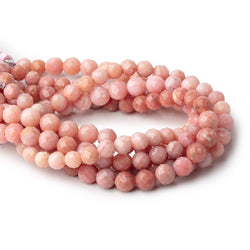 6-7mm Pink Peruvian Opal Faceted Round Beads 8 inch 30 pieces (ONLINE ORDER ONLY)
