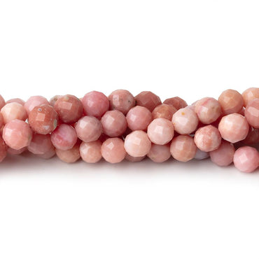 6-7mm Pink Peruvian Opal Faceted Round Beads 8 inch 30 pieces (ONLINE ORDER ONLY)