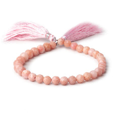 6-7mm Pink Peruvian Opal Faceted Round Beads 8 inch 30 pieces (ONLINE ORDER ONLY)