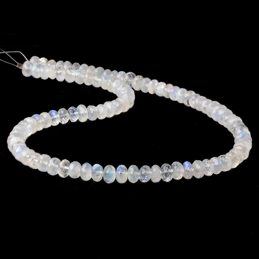 6-7mm Rainbow Moonstone Faceted Rondelle Beads 16 inch 92 pieces AA (ONLINE ORDER ONLY)