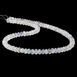 6-7mm Rainbow Moonstone Faceted Rondelle Beads 16 inch 92 pieces AA (ONLINE ORDER ONLY)