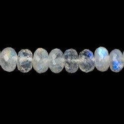 6-7mm Rainbow Moonstone Faceted Rondelle Beads 16 inch 92 pieces AA (ONLINE ORDER ONLY)